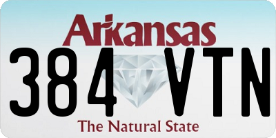 AR license plate 384VTN