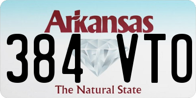 AR license plate 384VTO