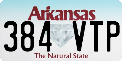 AR license plate 384VTP