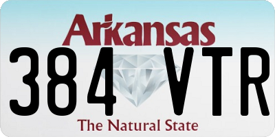 AR license plate 384VTR