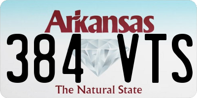 AR license plate 384VTS