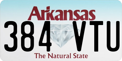 AR license plate 384VTU