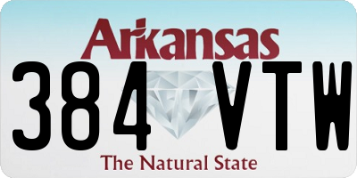 AR license plate 384VTW