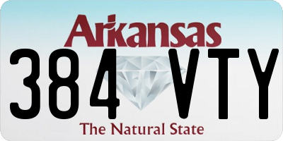 AR license plate 384VTY