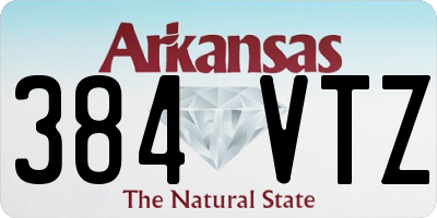 AR license plate 384VTZ