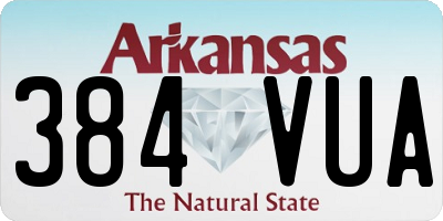 AR license plate 384VUA