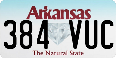 AR license plate 384VUC