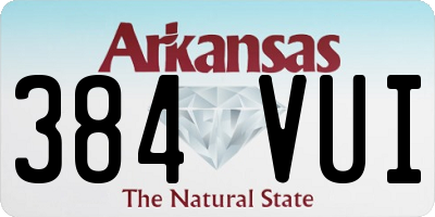 AR license plate 384VUI