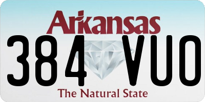 AR license plate 384VUO