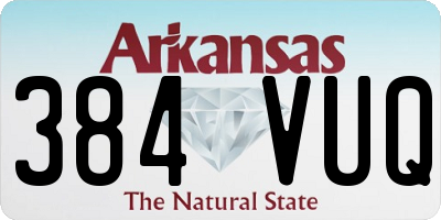 AR license plate 384VUQ