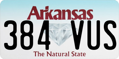 AR license plate 384VUS