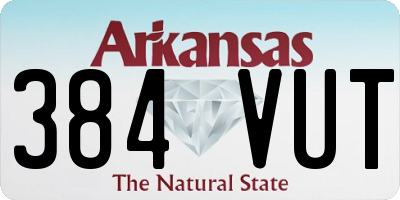 AR license plate 384VUT