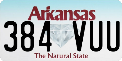 AR license plate 384VUU