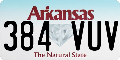 AR license plate 384VUV