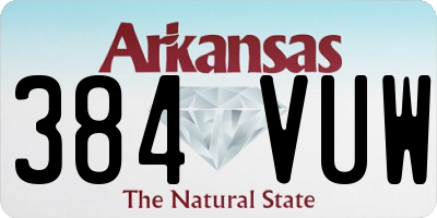 AR license plate 384VUW