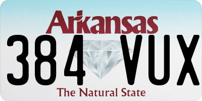 AR license plate 384VUX