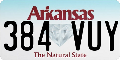 AR license plate 384VUY