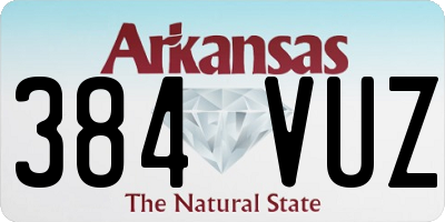 AR license plate 384VUZ