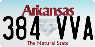 AR license plate 384VVA