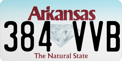 AR license plate 384VVB