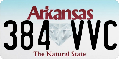 AR license plate 384VVC