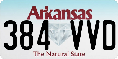 AR license plate 384VVD