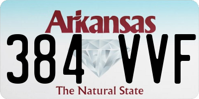 AR license plate 384VVF