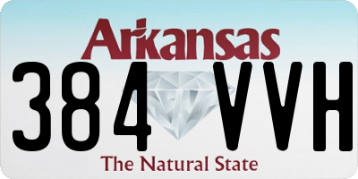 AR license plate 384VVH