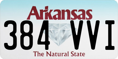 AR license plate 384VVI