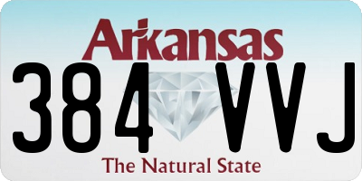 AR license plate 384VVJ