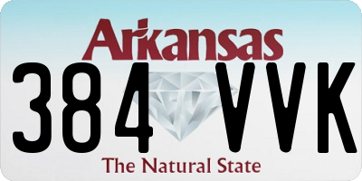 AR license plate 384VVK