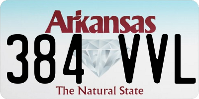 AR license plate 384VVL