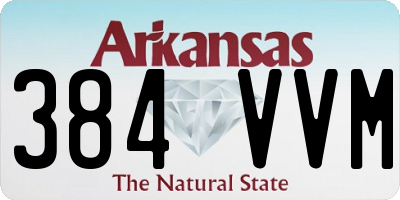 AR license plate 384VVM