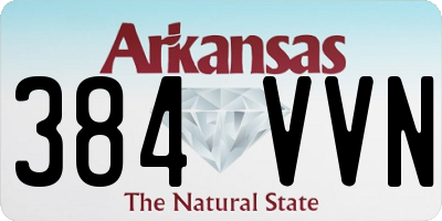 AR license plate 384VVN