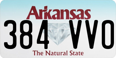 AR license plate 384VVO