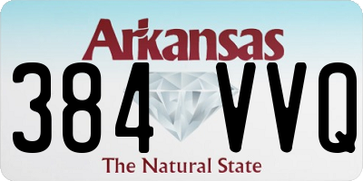 AR license plate 384VVQ