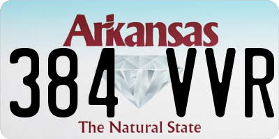 AR license plate 384VVR