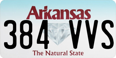 AR license plate 384VVS