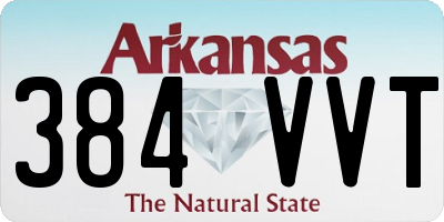 AR license plate 384VVT