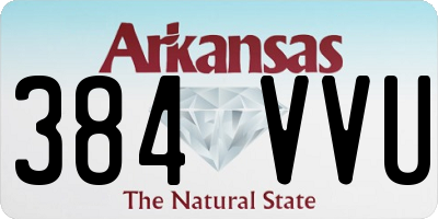 AR license plate 384VVU