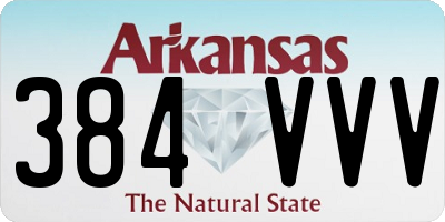 AR license plate 384VVV