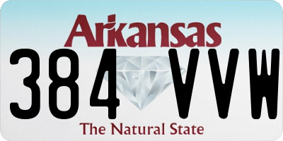 AR license plate 384VVW
