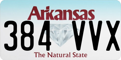 AR license plate 384VVX