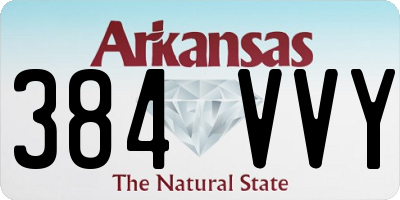 AR license plate 384VVY