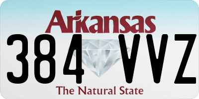 AR license plate 384VVZ