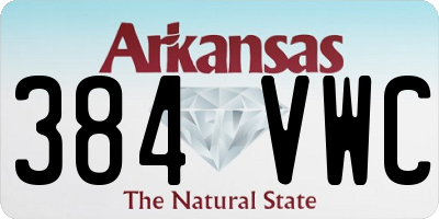 AR license plate 384VWC