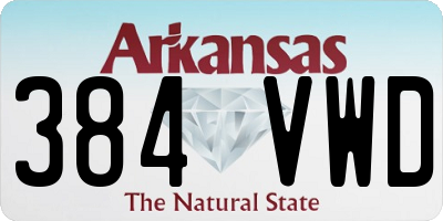 AR license plate 384VWD