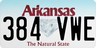 AR license plate 384VWE