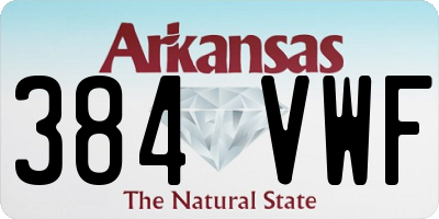 AR license plate 384VWF