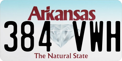 AR license plate 384VWH